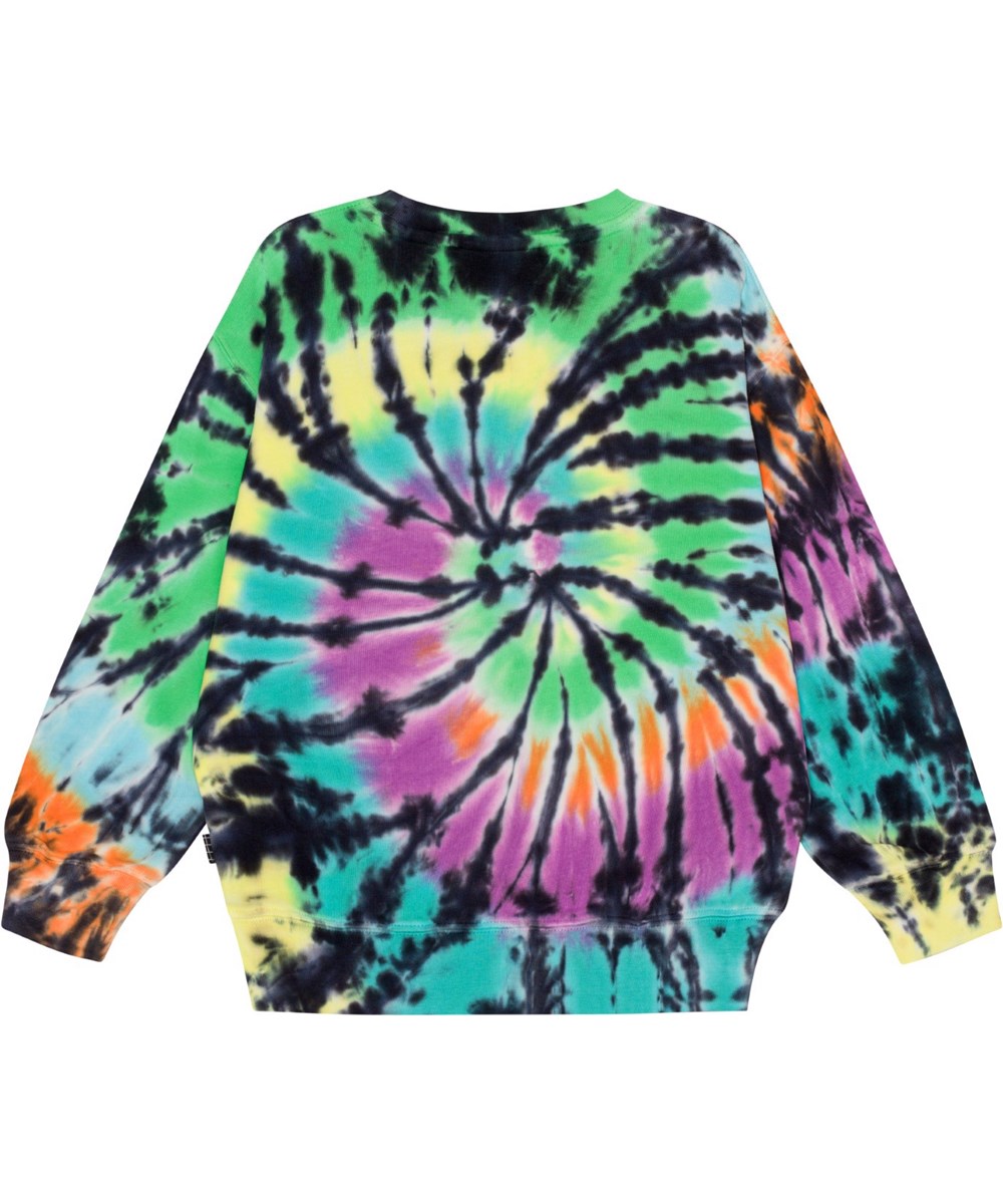 Memphis - Colourful Dye - Multifarvet økologisk sweatshirt med tie dye print