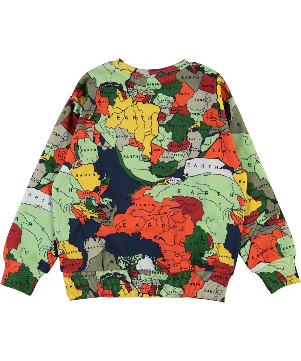 Mik - Pangea Map - Økologisk pangea sweatshirt med lande