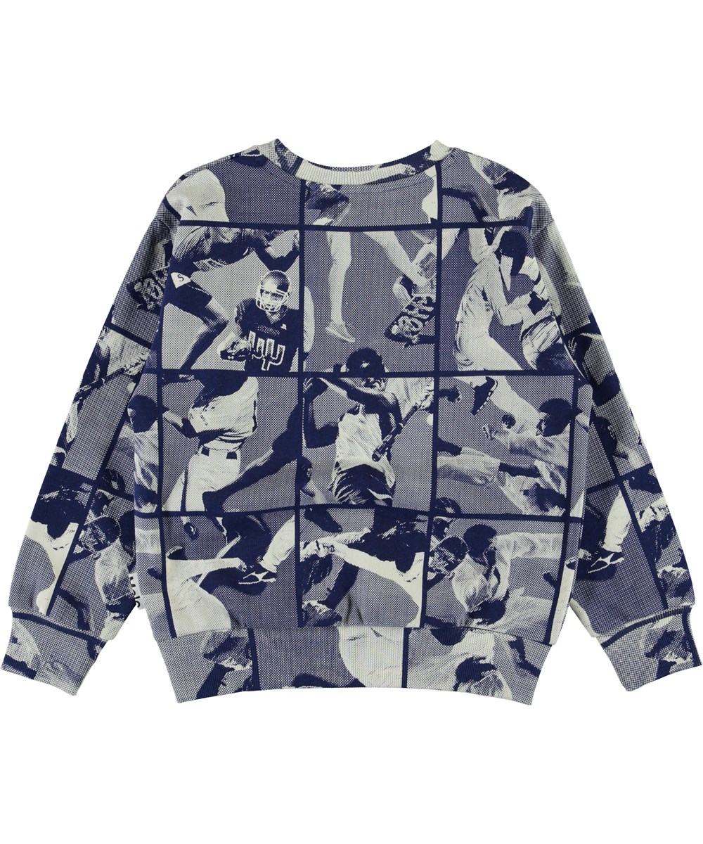 Mik - Sports Mix Blue - Økologisk blå sports sweatshirt