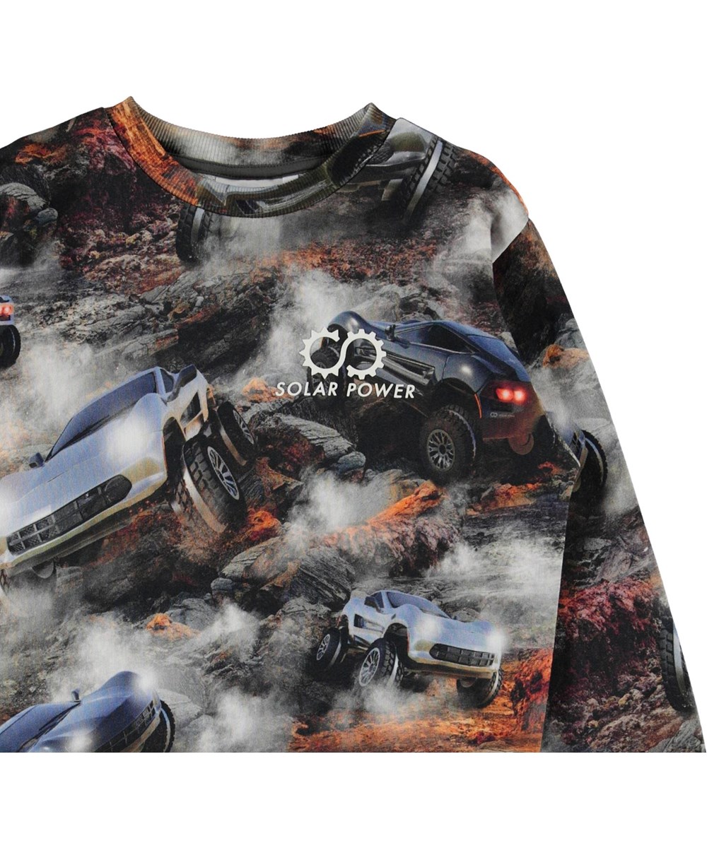Mik - Terrain Goers - Økologisk sweatshirt med bil print