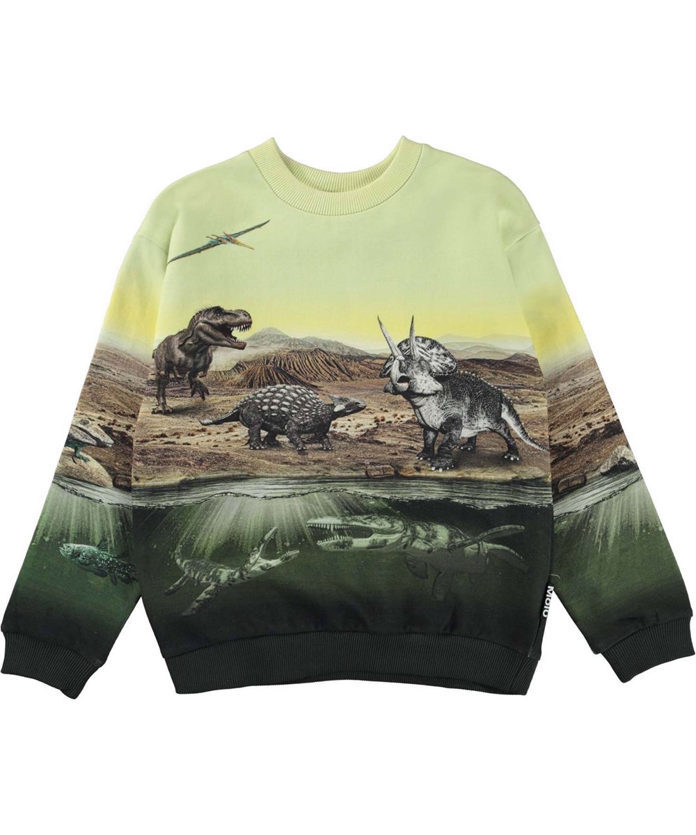 Miksi - Dino Earth - Sweatshirt med dinosauer print.