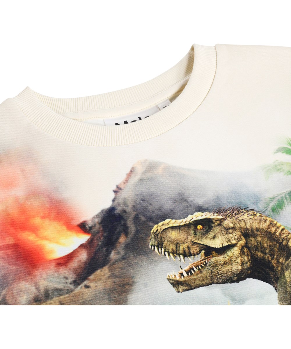 Miksi - Hot Spring Dinos - Sweatshirt i økologisk bomuld med dinosaurerprint til børn