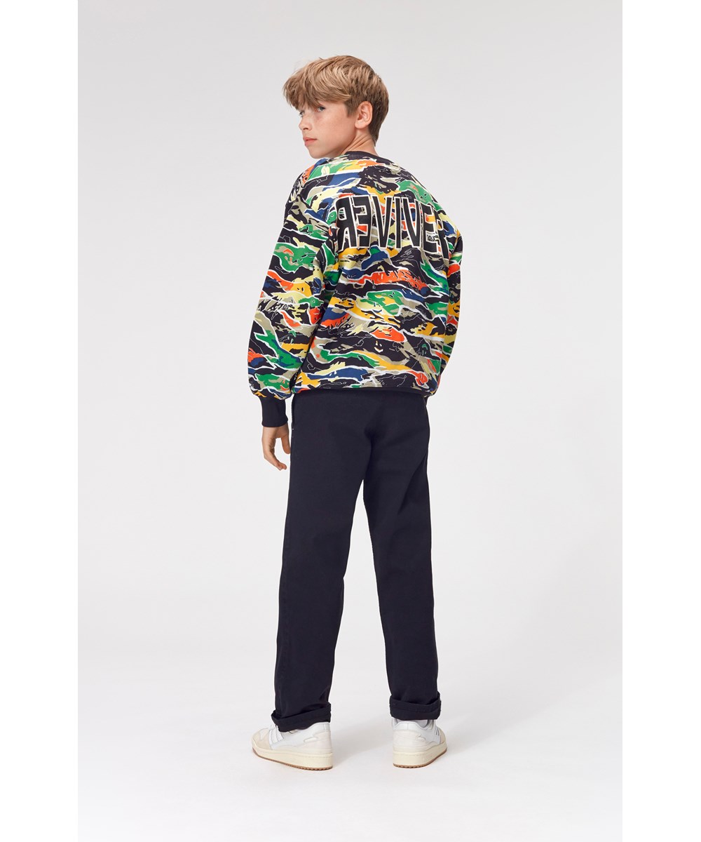 Monti - Colour Camo - Multi farvet camo print sweatshirt.