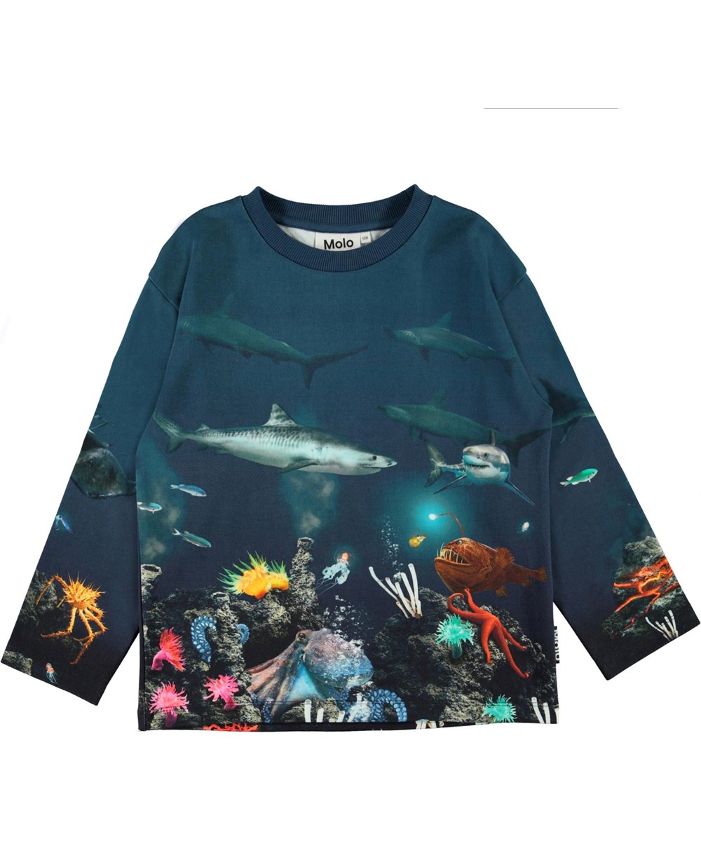 Mountoo - Aquatic Life - Langærmet bluse med hav print