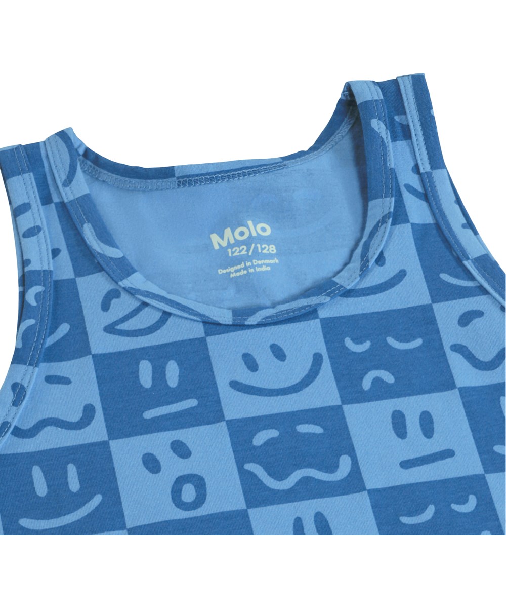 Jayden 2-pack - Blue Vibes - 2-pak undertrøjer med print i blød økologisk bomuld til børn.