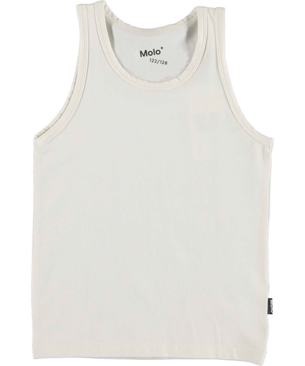 Jayden 2-pack - Ivory Smiles - 2-pack tank tops i hvid og med gule smileys.