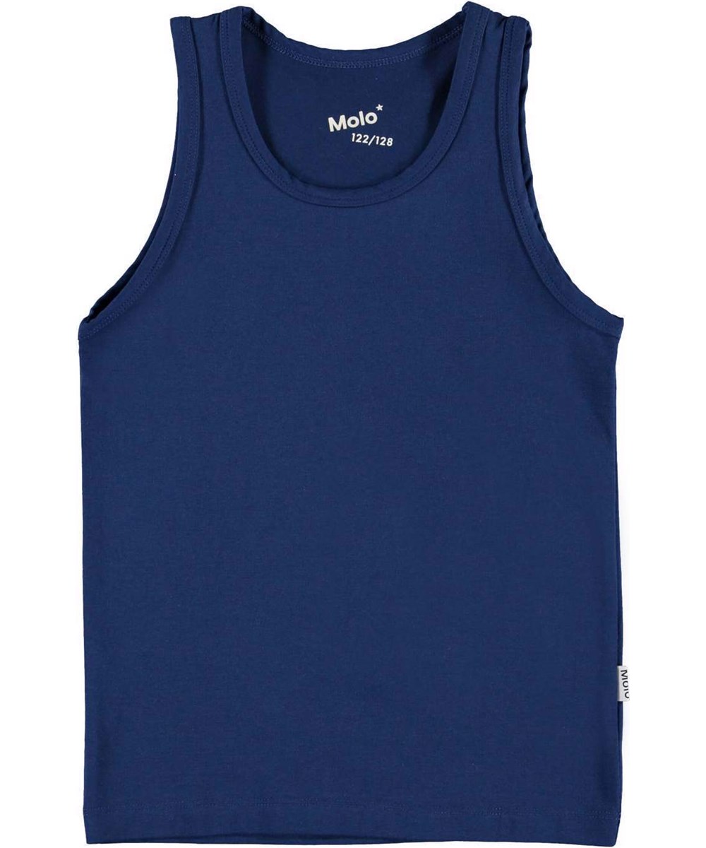 Jayden 2-pack - White Blue - 2-pack tank tops i blå og hvid.
