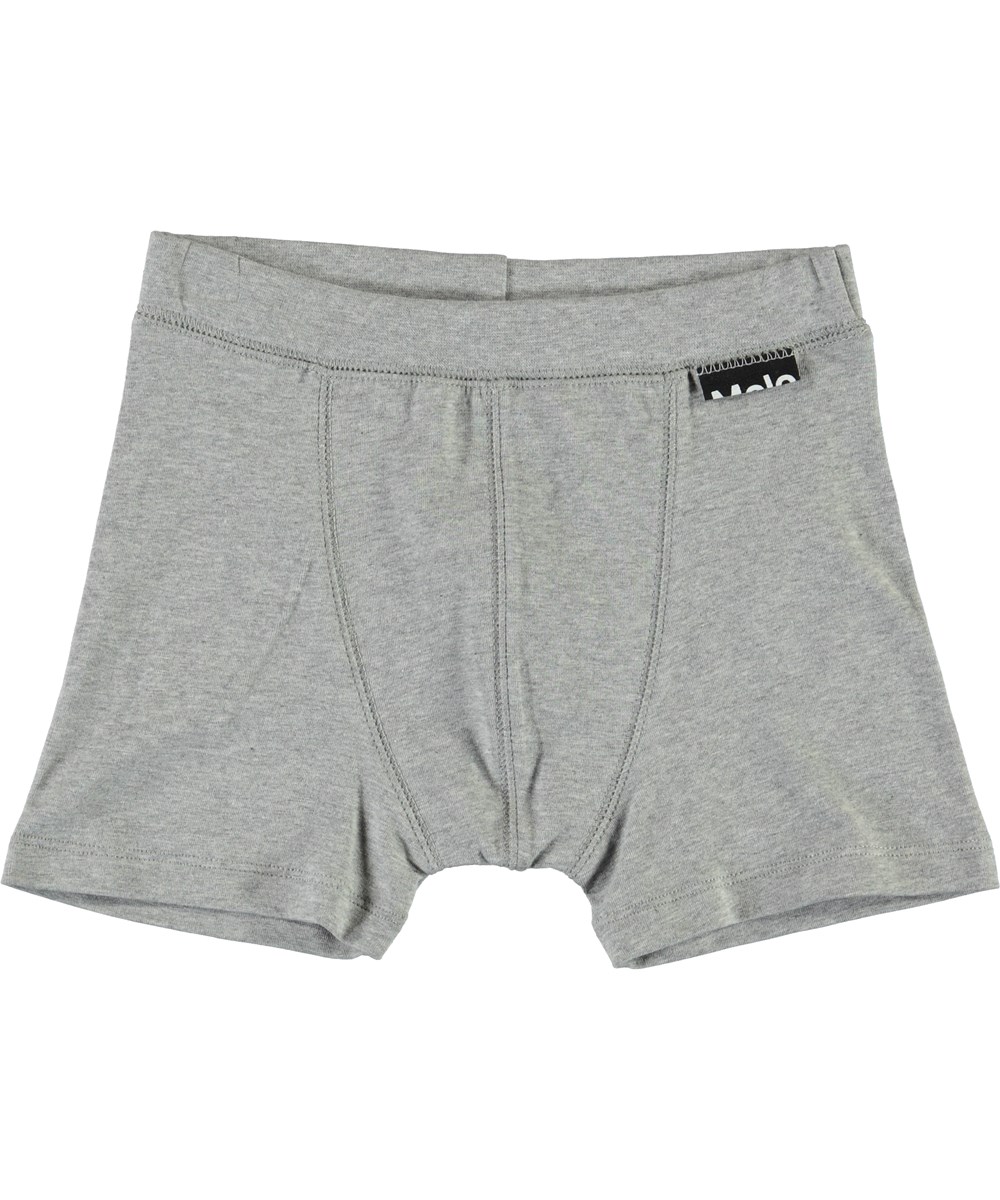 Jon - Grey Melange - Boxershorts i grå