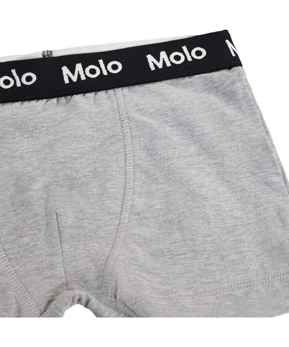 Justin 2-pack - Navy Grey - Boxershorts økologisk marineblå grå 