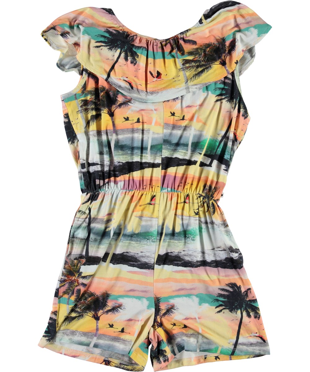 Adda - Summer Storm - Hawaii playsuit med korta ben
