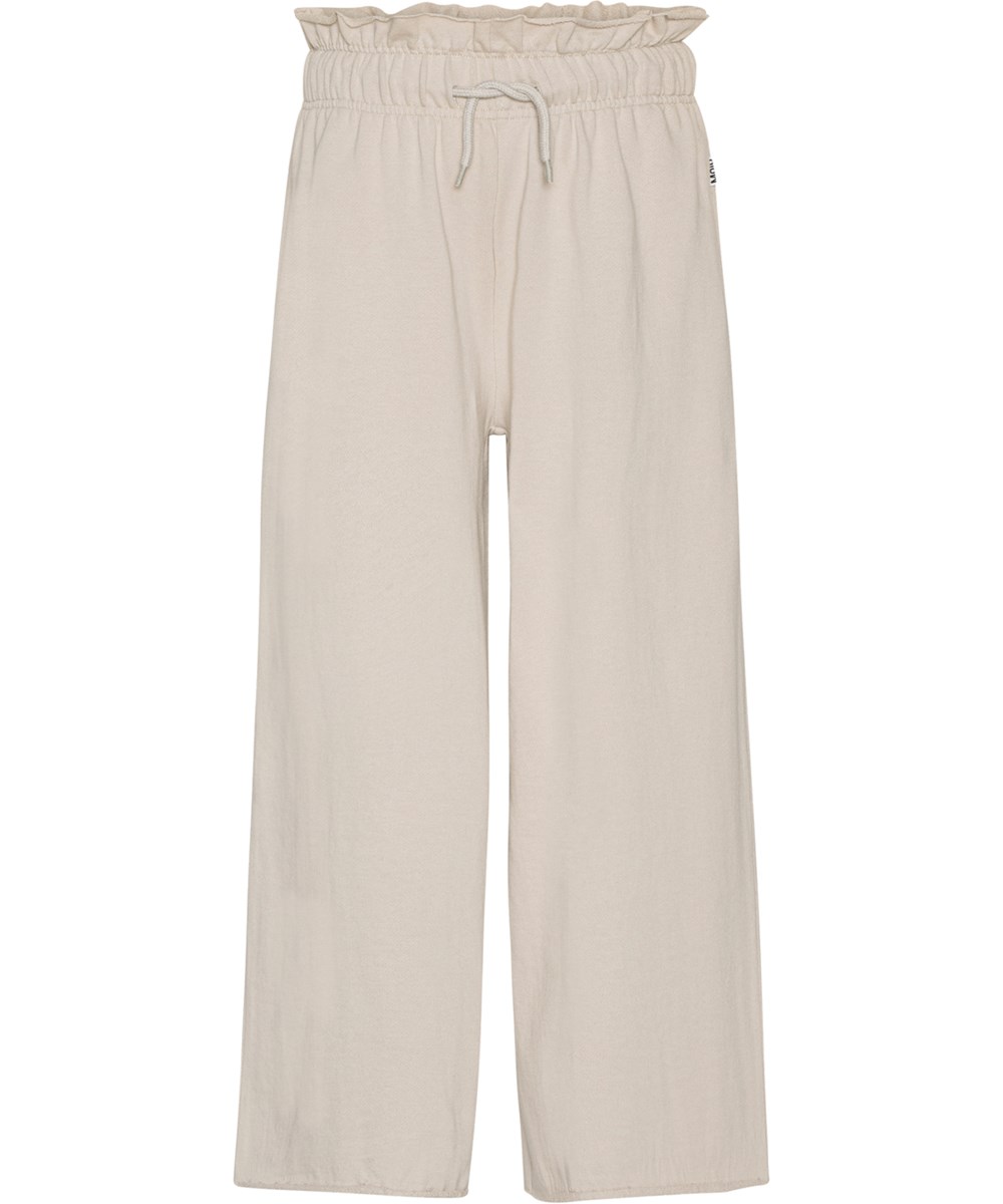Addison - Soft Sand - Ekologiska swetapants i bomull.
