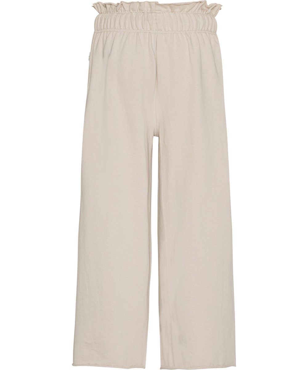 Addison - Soft Sand - Ekologiska swetapants i bomull.