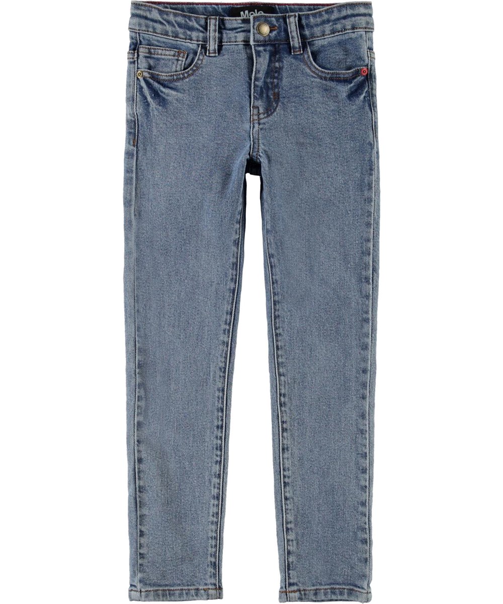 Adele - Stone Blue - Smala jeans med ekologisk bomull