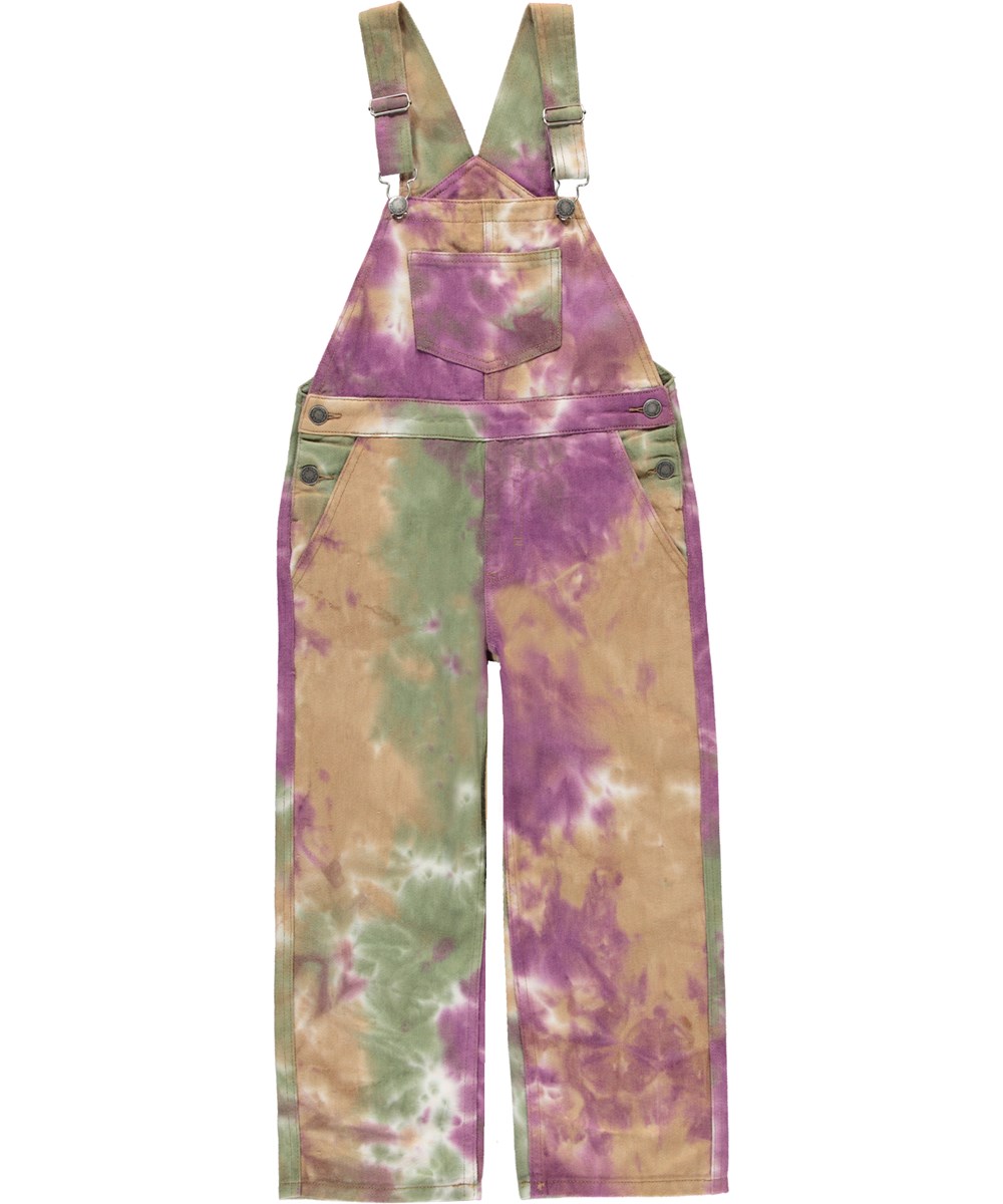 Aer - Tie Dye - Hängslebyxor i färgrikt tie-dye mönster.