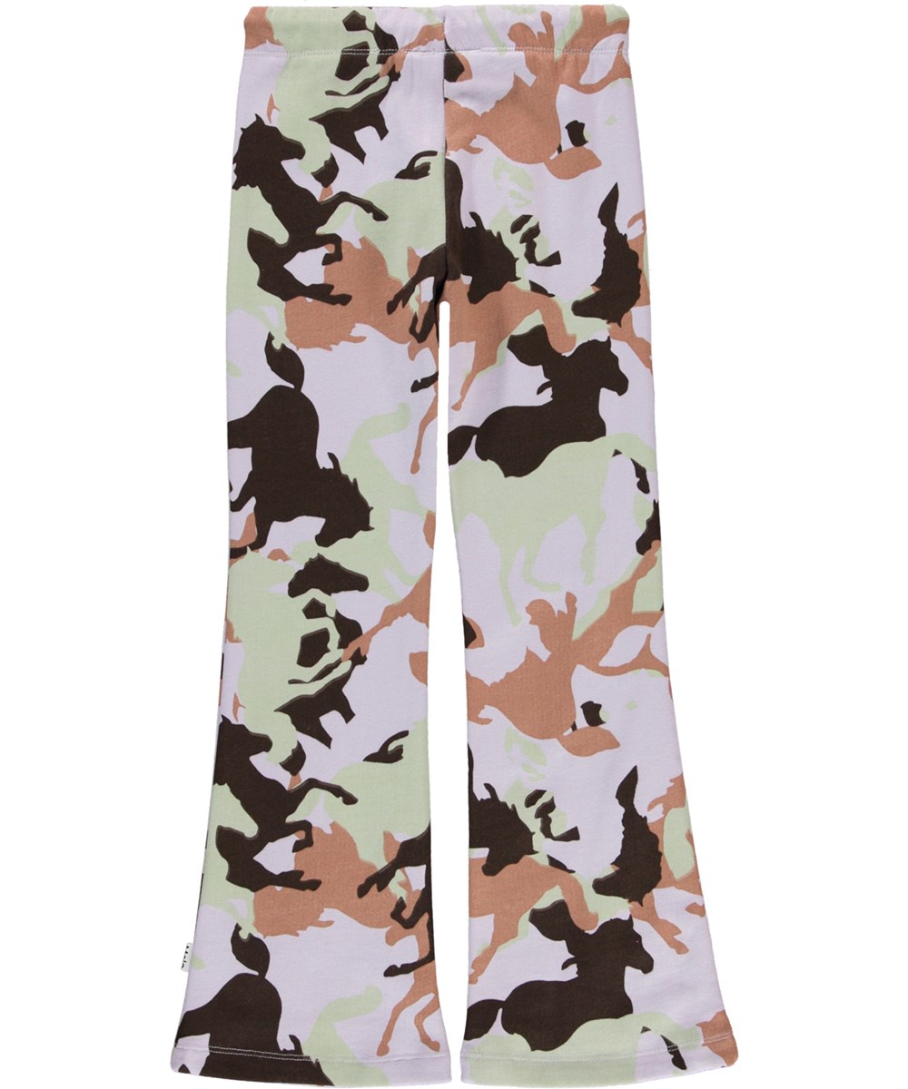 Alfreda - Horse Camo Lilac - Sweatpants med hästmönster.
