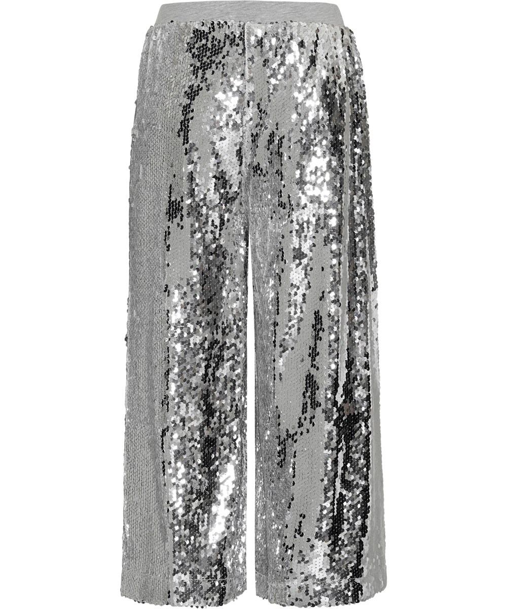Aliecia - Silver - Silver paljett culotte byxor