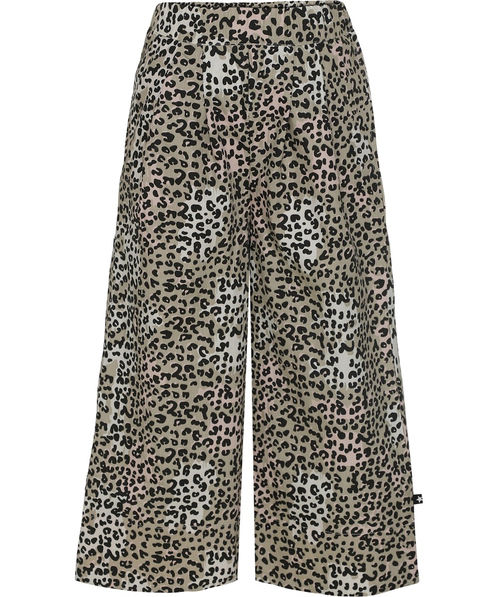 Annemarie - Mini Leo - Breda byxor i leopard tryck