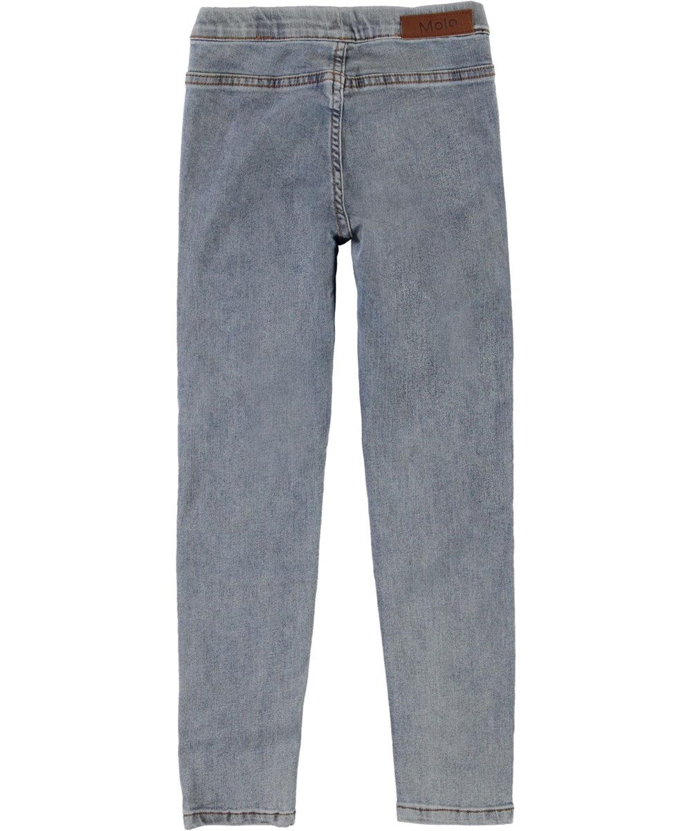 April - Ash Denim - Blå stretchiga jeggings