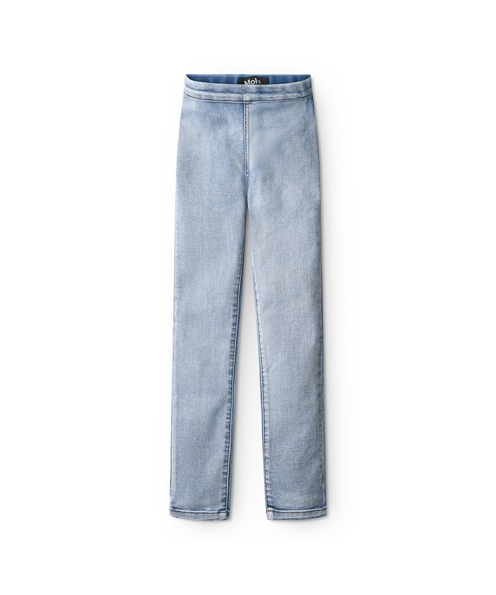 April - Light Washed Blue - Ljusgrå jeggings i jeans look.