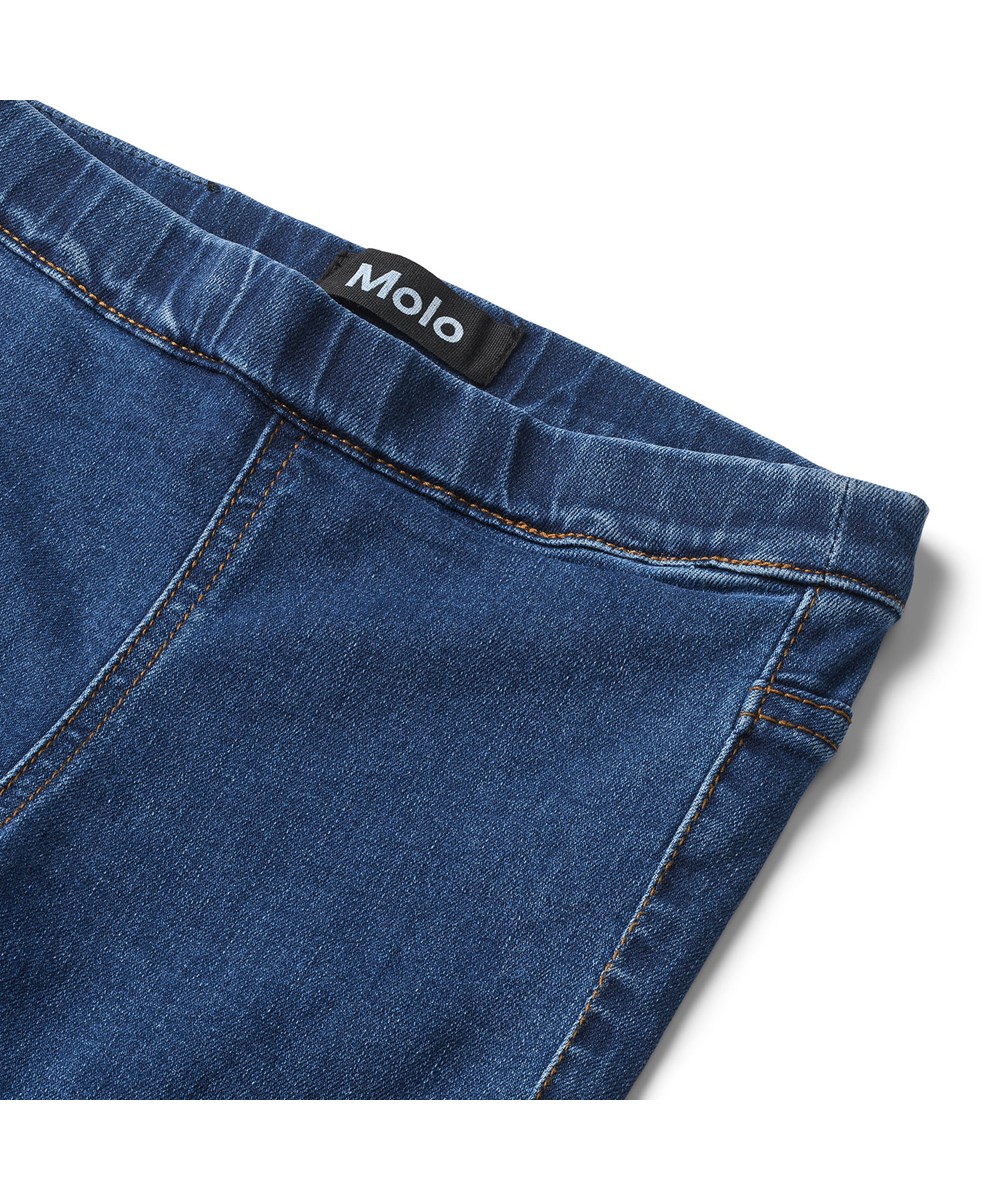 April - Suttle Stone Blue - Blå jeggings i jeans look.