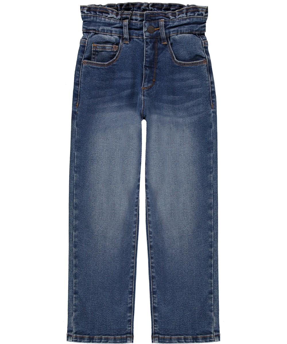 Astrid - Ink Blue Denim - Blå jeans med hög midja.