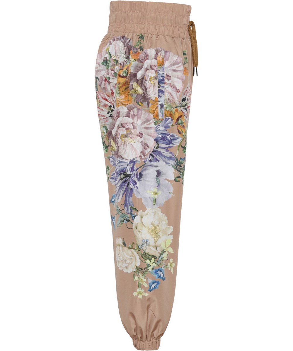 Oleen - Vertical Botanic - Trackbyxor i rosa med blommor och hög midja