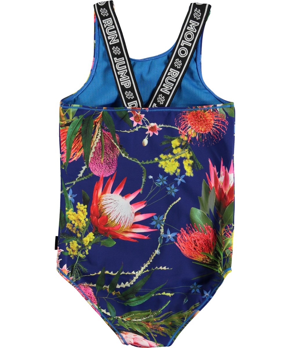 Orchid - Wild Flowers - Blommig sportsbody i blå