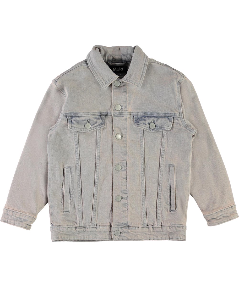 Helene - Blush Blue Wash - Rosa blå jeansjacka