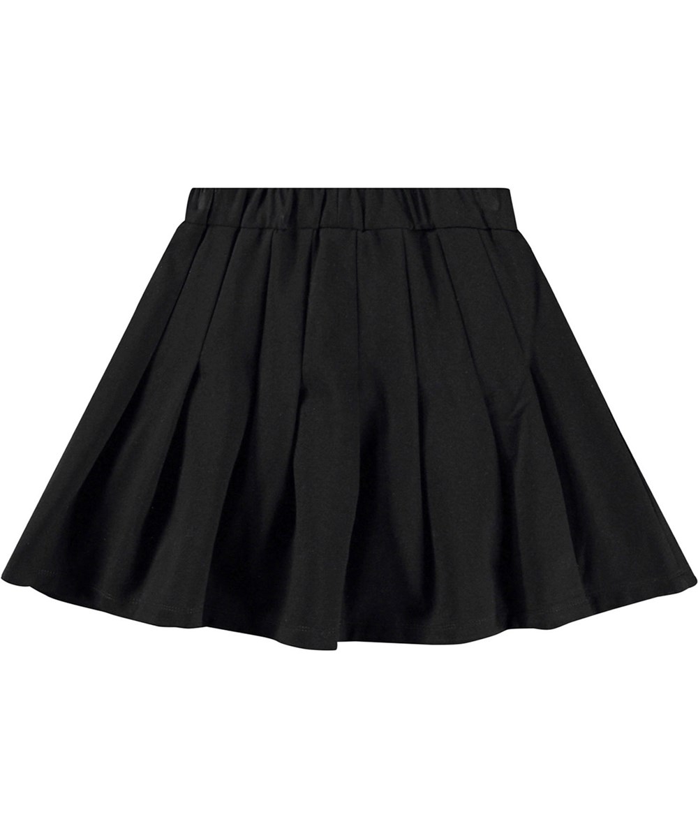 Barb - Black - Svart veckad kjol i viskos för barn.