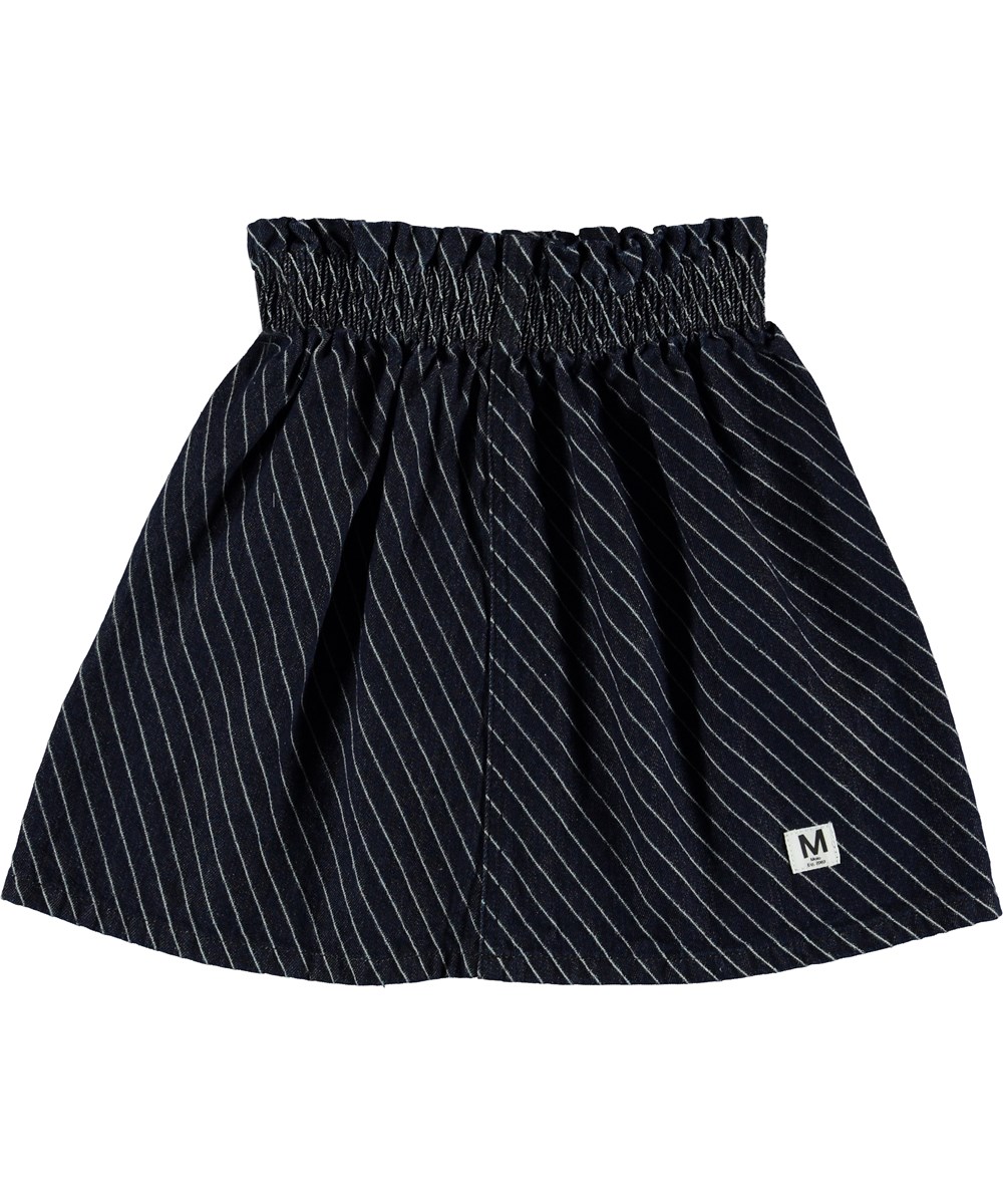 Becca - Denim Diagonal - Denim kjol med ränder