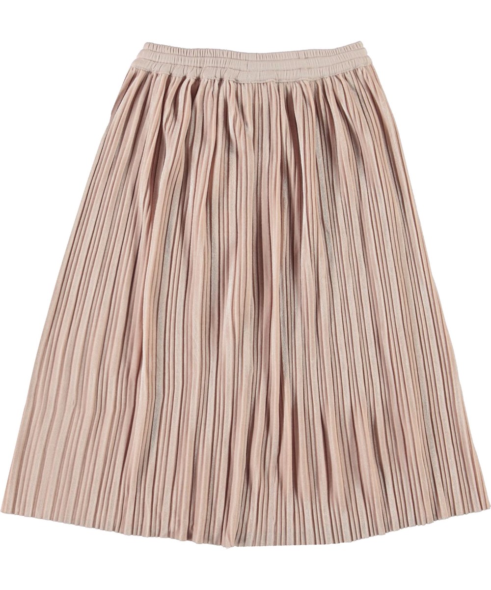 Becky - Cameo Rose - Rosa plisserad kjol med knytband