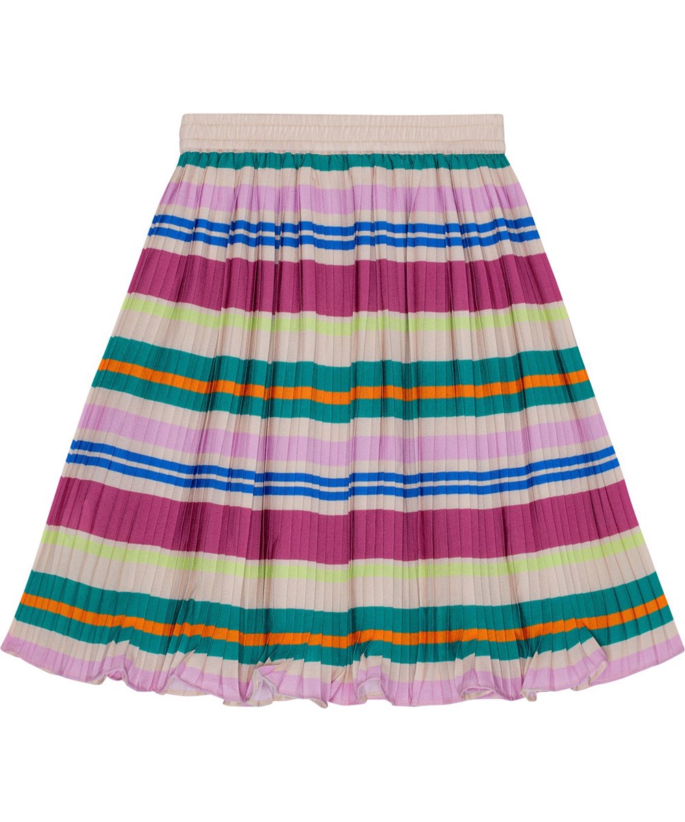 Bess - Sporty Stripes - Sportig randig veckad kjol i flera färger, som faller elegant över knät.