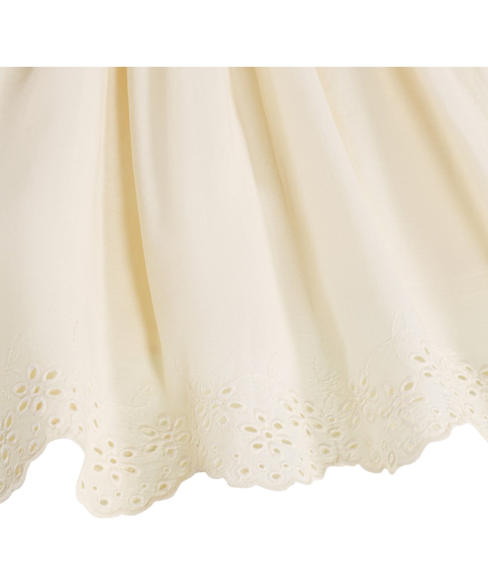 Blanca - Pearled Ivory - Off-white kjol för barn i ekologisk bomull med broderie anglaise