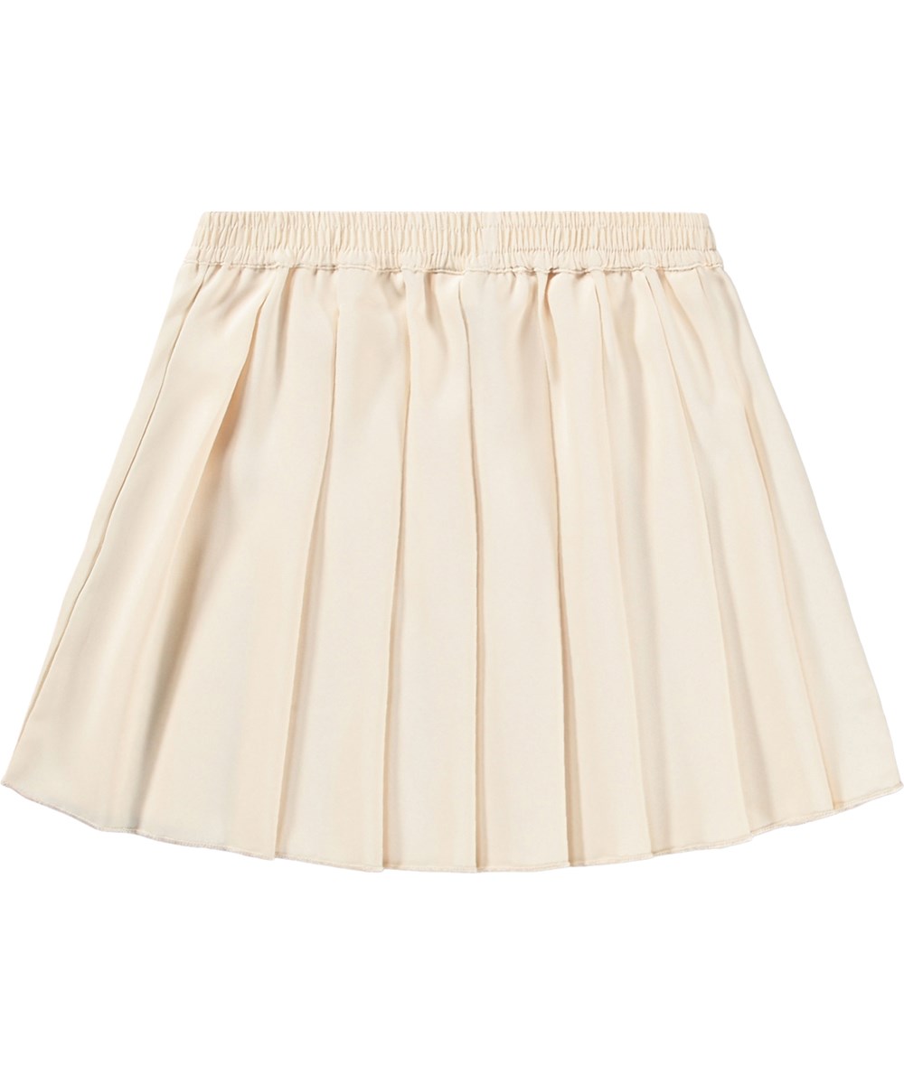 Breeta - Pearled Ivory - Off-white, sportig kjol för barn med breda veck