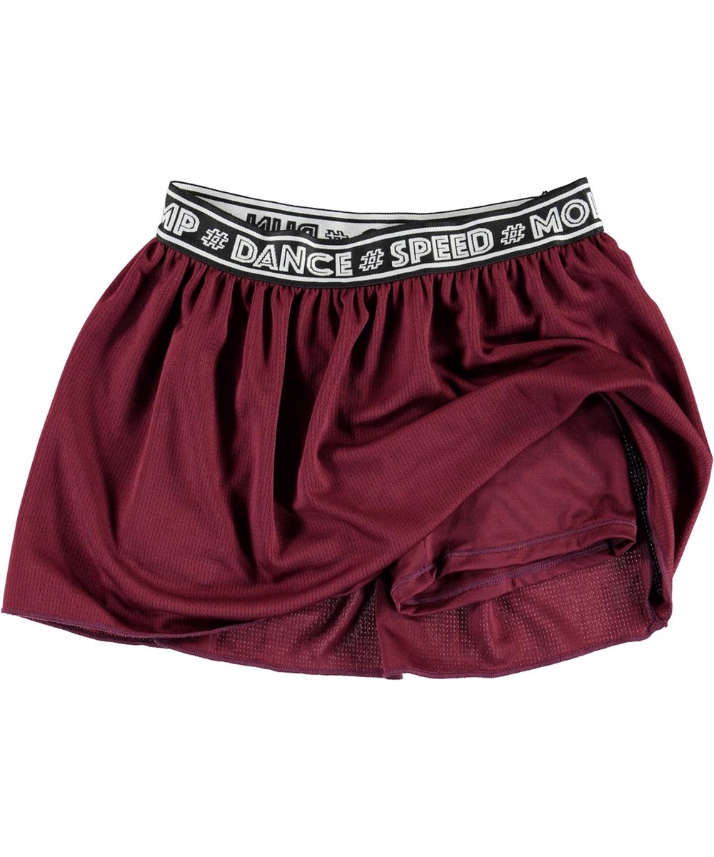 Ola - Sumak - Mörkröd sportkjol med shorts