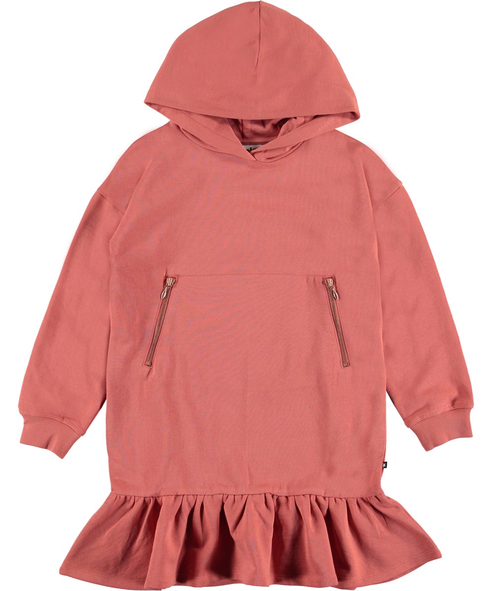 Cachea - Faded Rose - Sweatshirt klänning med huva
