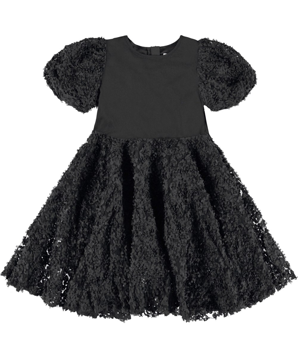 Cadrianna - Black - Svart festlig klänning med blommor.