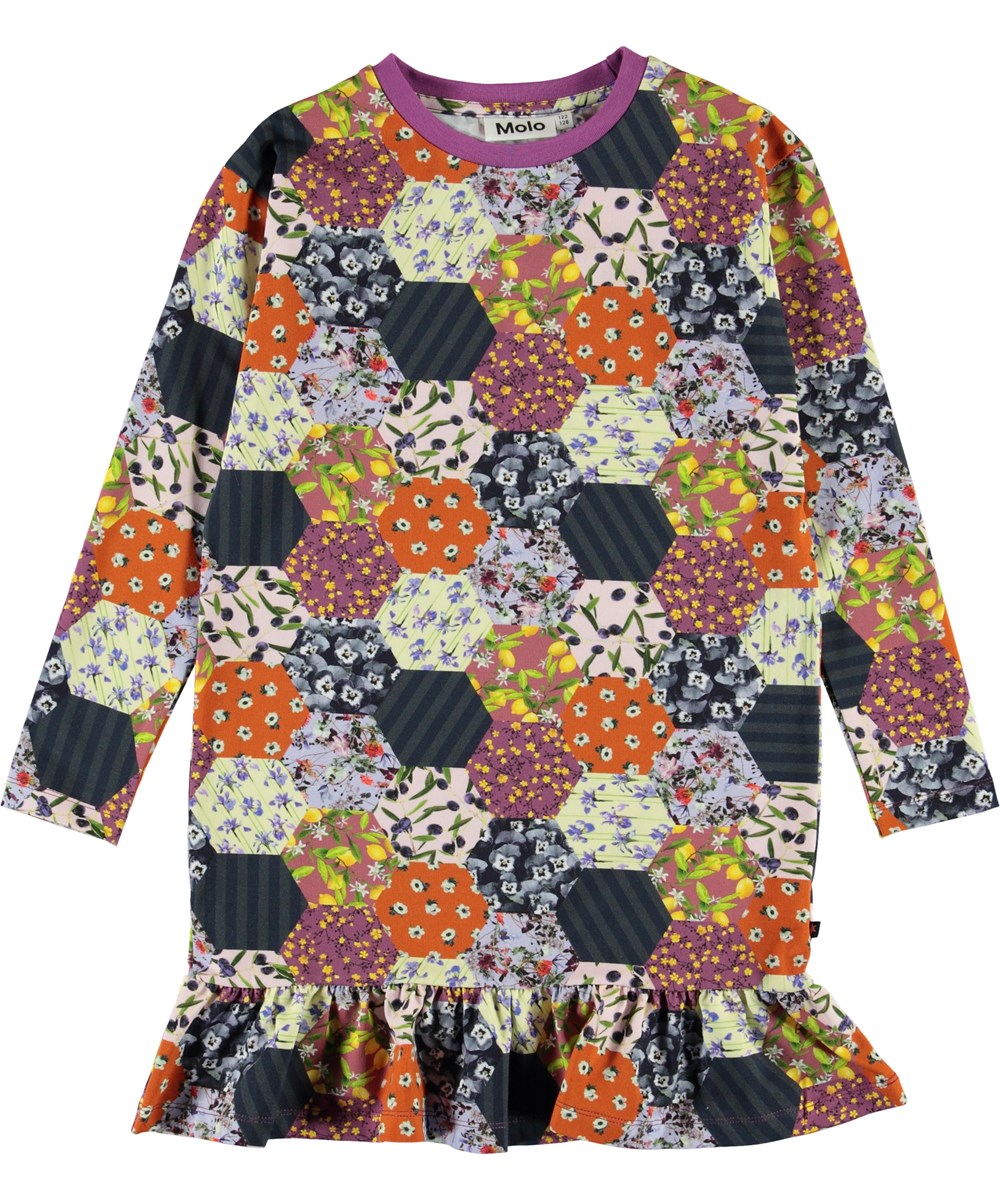 Caras - Patchwork - Ekologisk klänning i patchwork