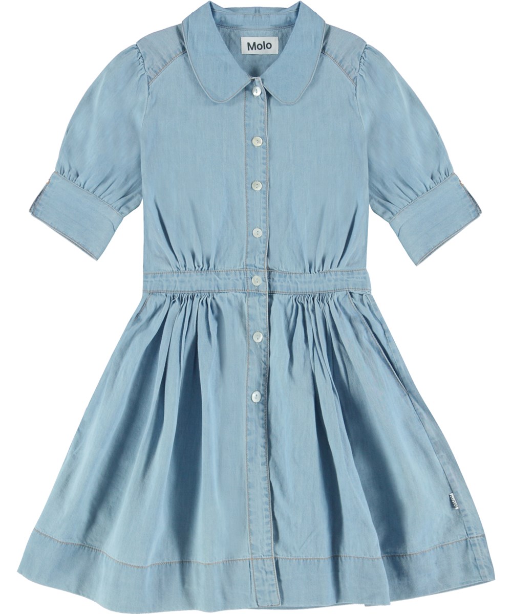 Cecilia - Summer Wash Indigo - Ljus jeansklänning.