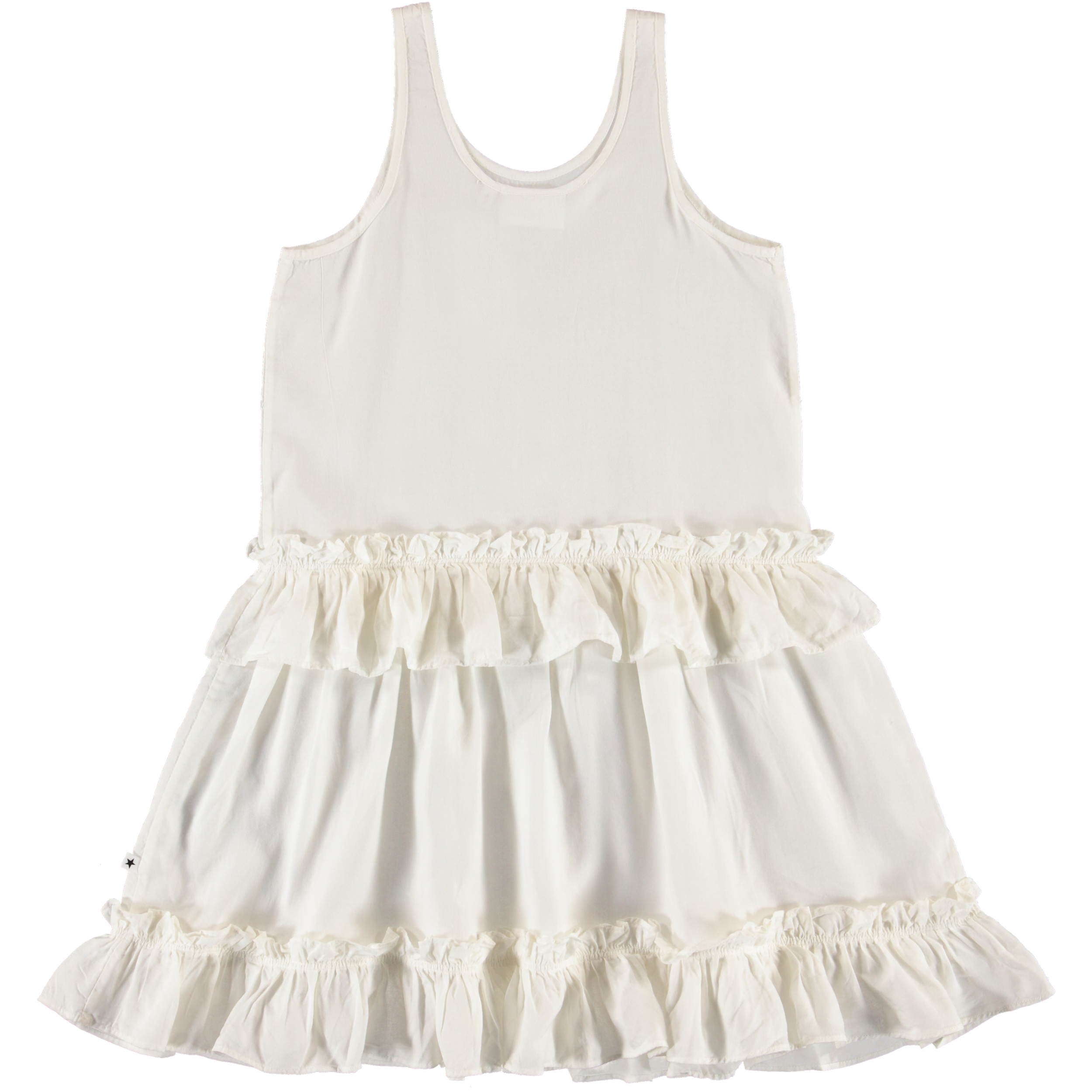 Charlotte White Star Vit draperad klänning Molo Charlotte White Star Vit draperad klänning Molo