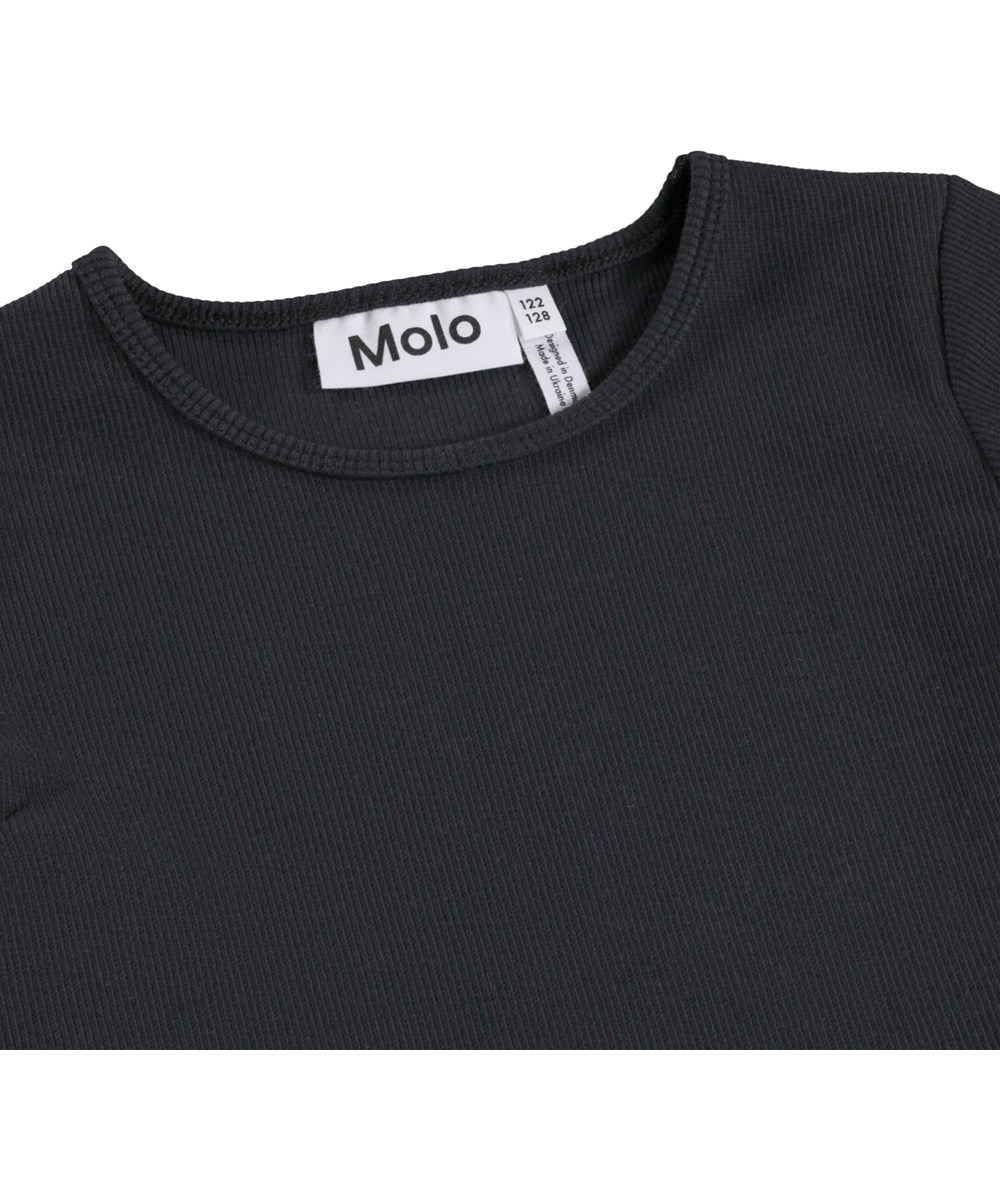 Cissa - Nouveau Butterfly - Svart klänning för barn i ekologisk bomull med blommönster