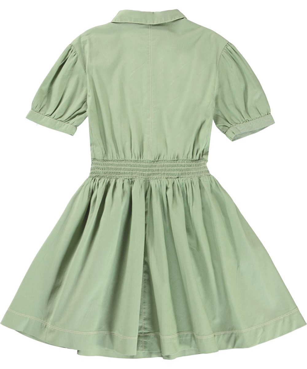 Claudette - Vintage Green - Grön skjortklänning.