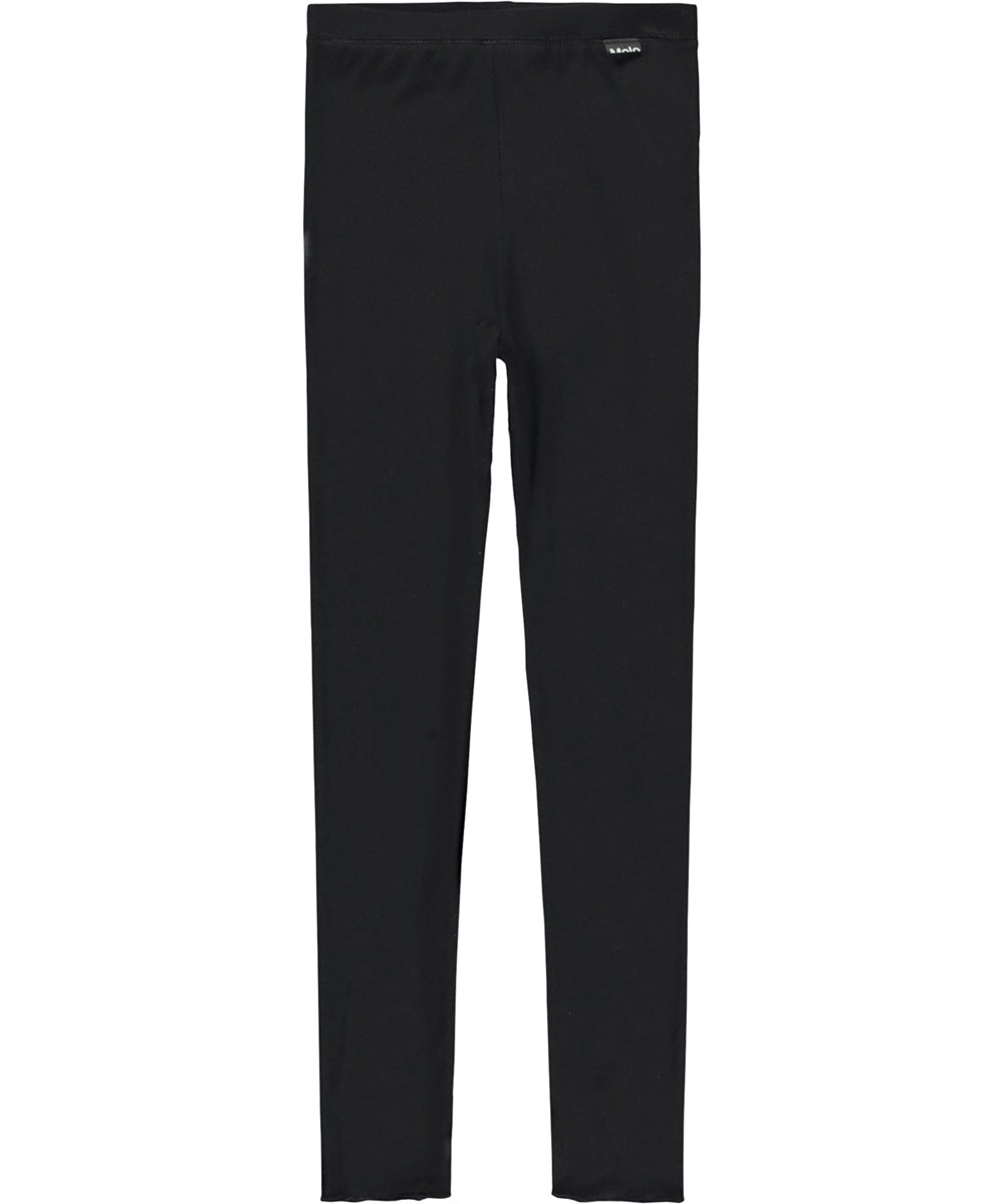 Nadine - Black - Svarta leggings i viskosjersey.