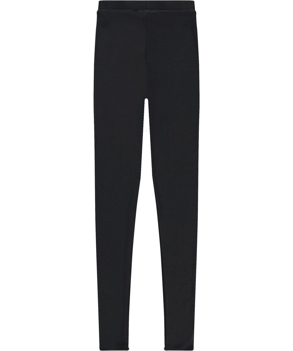 Nadine Wool - Black - Svarta leggings i merinoull.
