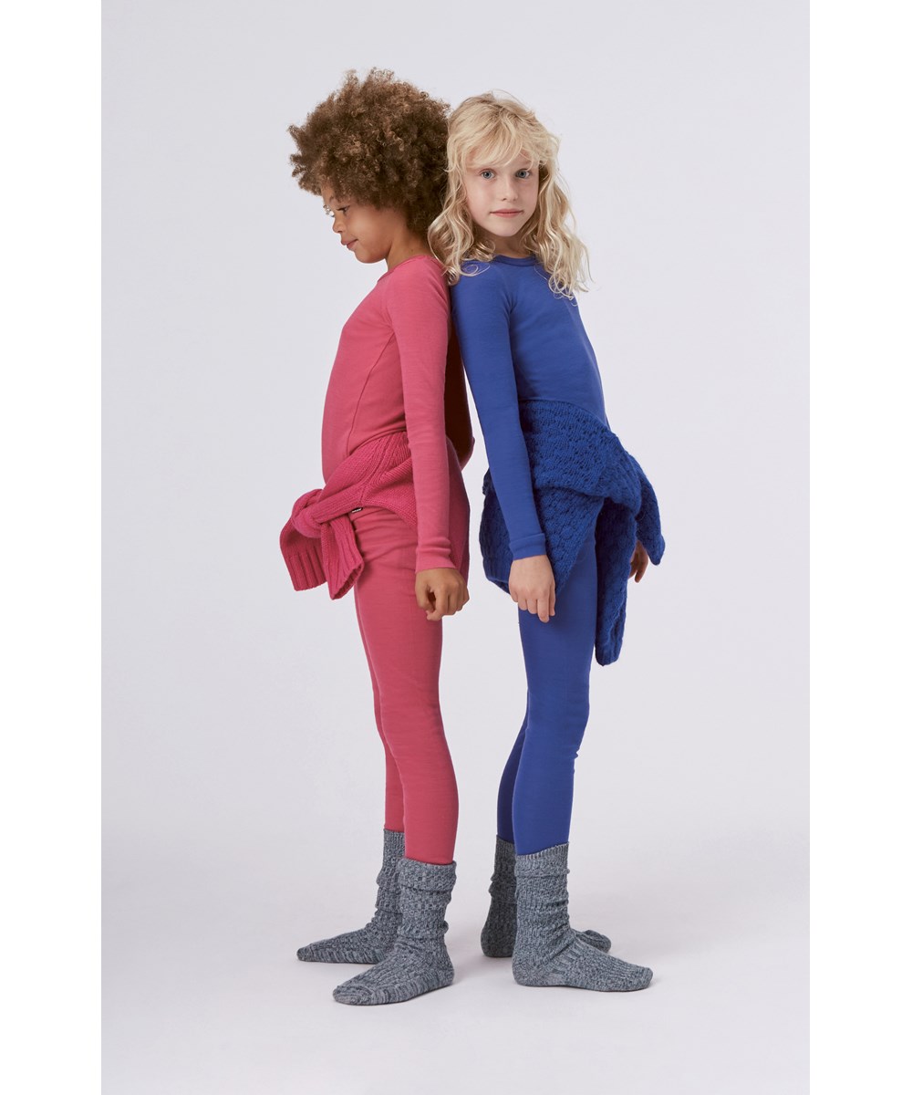 Nadine Wool - Pink Magic - Rosa leggings i merinoull.