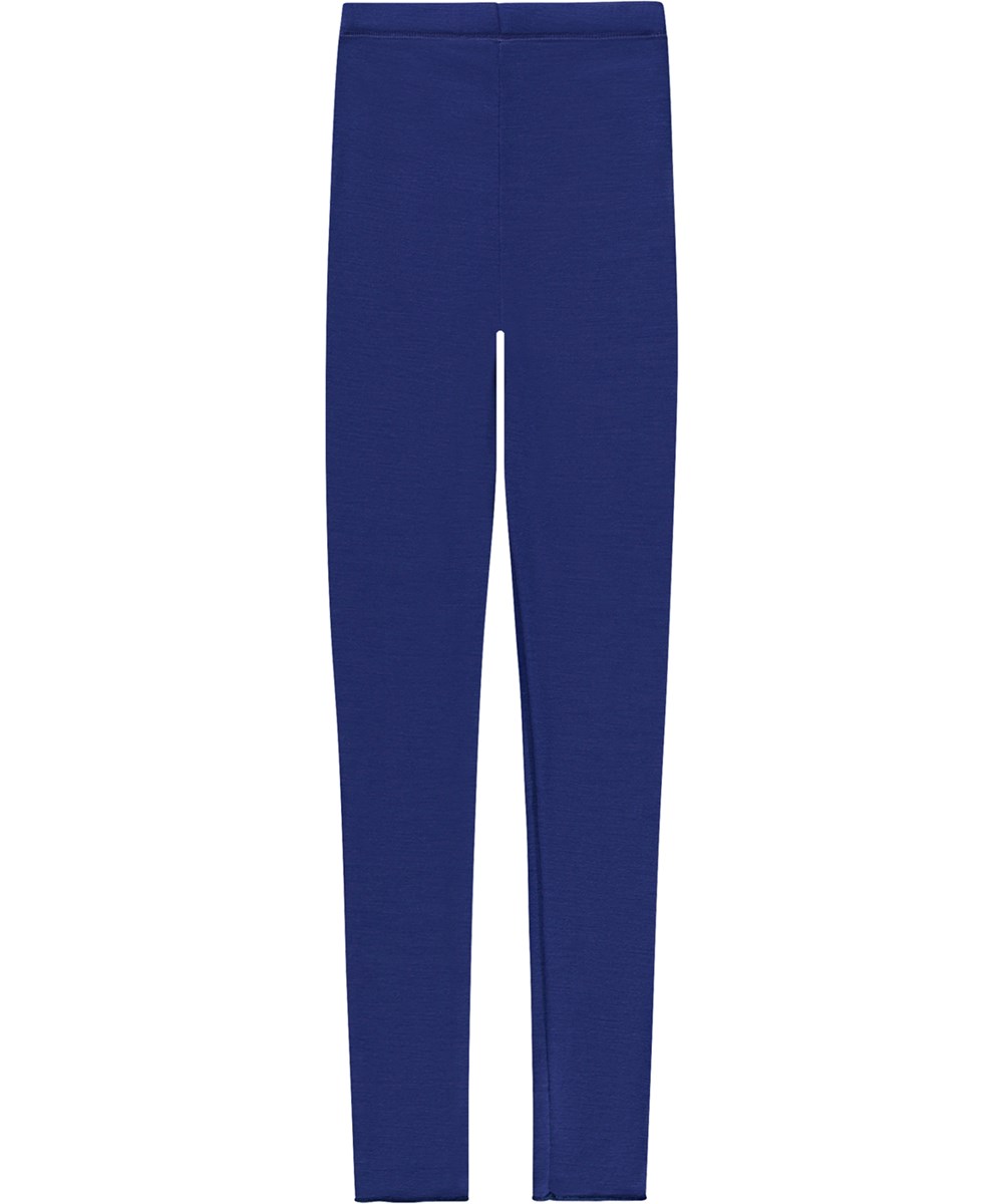 Nadine Wool - Twillight Blue - Blå leggings i merinoull.