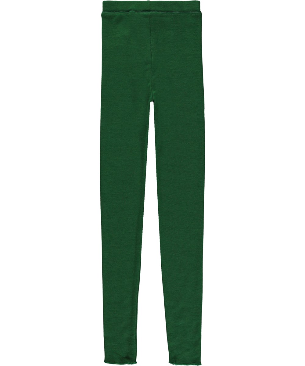Nadine Wool - Woodland Green - Gröna leggings i merinoull.