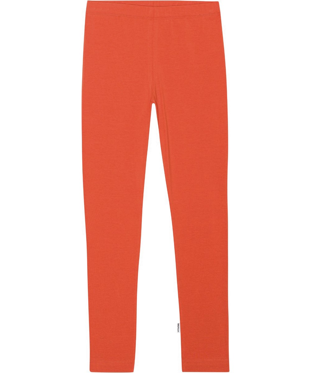 Nica - Red Clay - Röda leggings i ekologisk bomull. 