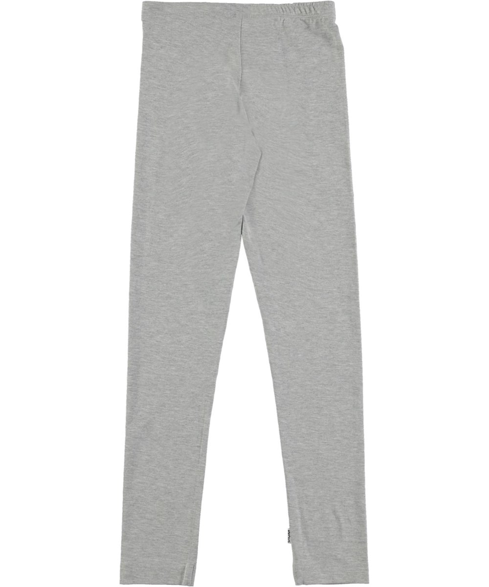 Nica - Light Grey Melange - Ekologiska gråa leggings