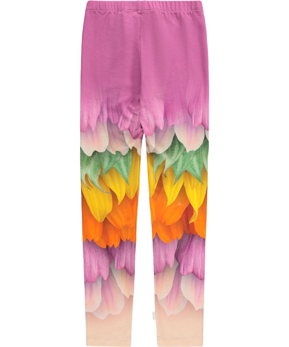 Niki - Soft Petals - Flerfärgade leggings för barn i ekologisk bomull